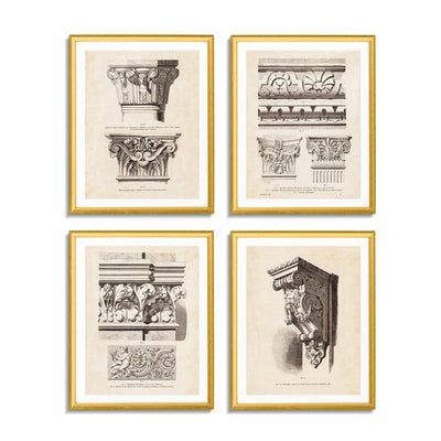 Architectural Illustrations (Set of 4)